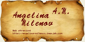 Angelina Milenov vizit kartica